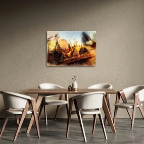 Obraz na szkle - Motyw szamana (70x50 cm)