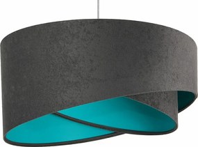 Lampa wisząca GEMSTONE GRAY grafitowa/turkusowa