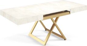 Rozkładany ławostół z regulacją wysokości Sanna U, podstawa złota