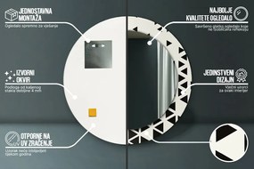 Abstrakcyjny geometryczny Lustro dekoracyjne okrągłe