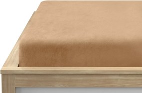PrzytulneMieszkanie.pl Prześcieradło z mikropluszu SOFT 90x200 cm beżowe