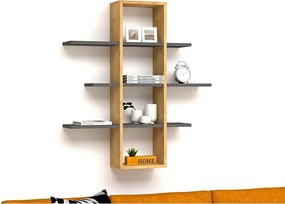 Półka ścienna – 96 x 101 x 19,6 cm – szafir i antracyt – płyta wiórowa z melaminą