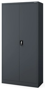 Szafa gospodarcza metalowa DAWID, 900 x 1850 x 450 mm, antracytowa