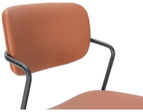 Ceglaste hokery zestaw 2 szt. (wysokość siedziska 68 cm) Maika – Marckeric