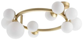 Ideal Lux - LED Żyrandol natynkowy PERLAGE 10xG9/3W/230V śr. 70 cm złoty/biały