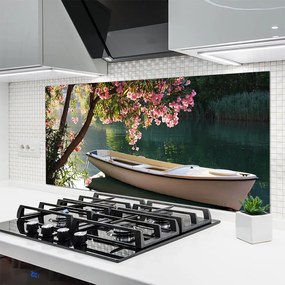 Szkło Ozdobne do Kuchni Łódka Pod Rozłożystym Drzewem