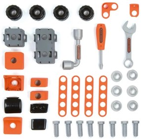 Smoby black &amp; decker walizka z narzędziami + samochód w częściach