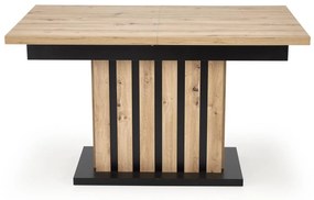 LAMELLO stół rozkładany 130-180/80 cm dąb artisan/czarny, na jednej nodze