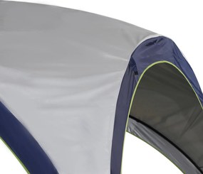 Outsunny Pawilon Imprezowy 4x4m Ochrona UV Poliester Kremowo-biały i Niebieski Stabilna Konstrukcja | Aosom PL