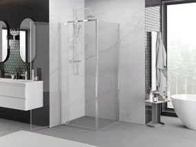 Mexen Exo-BR kabina prysznicowa uchylna 75 x 75 cm, transparent, chrom - 8181-075-075-01-00