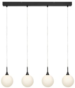 Czarna lampa wisząca Markslöjd Quattro XL Pendant Black 4L