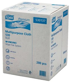 Czyściowo przemysłowe Tork Premium 530 Combi rolka, białe, szerokość 320 mm