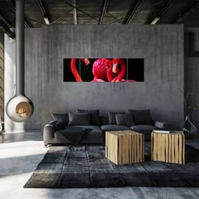 Obraz czerwonych flamingów (170x50 cm)