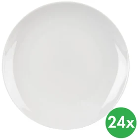 Talerz płaski dziecięcy MONA, średnica 21 cm, porcelana, 24 sztuki.