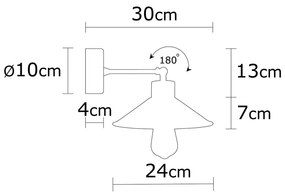 Turkusowo-naturalny kinkiet ø 24 cm Manavgat – Opviq lights