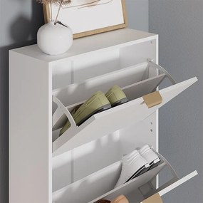 Szafka na buty biały 60x23.5x128.5 helge