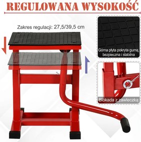 DURHAND Podnośnik motocyklowy nośność 150 kg regulowana wysokość 27,5/39,5 cm do garażu i na zewnątrz