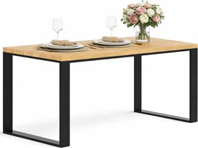 Industrialny stół z drewnianym blatem 120 x 70 Z7-H07