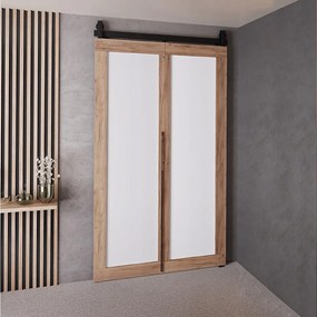 Drzwi Przesuwne QUDIO M1 Dąb Craft Złoty + Biały 100