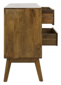 Brązowa niska komoda z litego drewna 114x80 cm Espita – Light &amp; Living