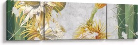 Obraz - Kwitnące kaktusy, vintage (170x50 cm)