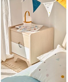 Dziecięca szafka nocna w dekorze jesionu w naturalnym kolorze Nunila – Kave Home