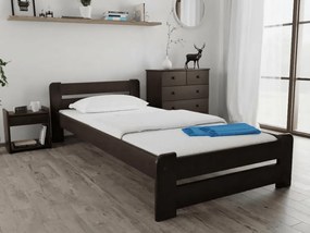 Łóżko Laura 90 x 200 cm, orzech Stelaż: Ze stelażem listwowym rolowanym, Materac: Materac Sommera