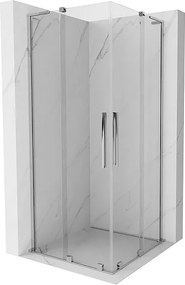 Mexen Velar L Duo kabina prysznicowa rozsuwana 90 x 90 cm, transparent, chrom - 871-090-090-02-03-01