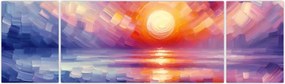 Obraz - Kolorowy artystyczny zachód słońca (170x50 cm)
