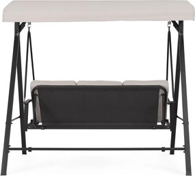 Antracytowo-beżowa metalowa huśtawka ogrodowa Taurus – Bizzotto