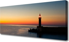 Obraz drukowany na płótnie Latarnia na Skalistym Brzegu