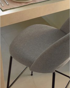 Szare tapicerowane hokery zestaw 4 szt. (wysokość siedziska 63 cm) Mahalia – Kave Home