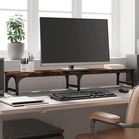 Podstawka pod monitor z metalowym stelażem wędzony dąb C3-S16