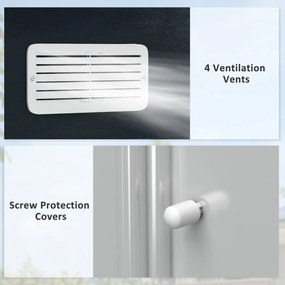 Outsunny domek narzędziowy metal kolor grafitowy, 277 x 195 x 192 cm