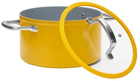 Garnek aluminiowy z pokrywką/z nieprzywierającą powierzchnią odpowiedni na indukcję 5,5 l Meda 3.0 – FABINI