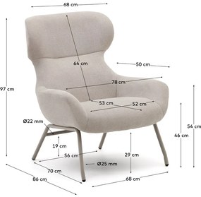 Beżowy fotel Belina – Kave Home