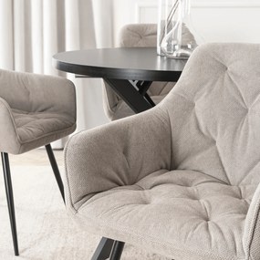 Krzesło Tapicerowane do Salonu MODESTO Szare Nowoczesne Loft