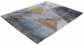 Dywan Diamond New 3D Geometria turkusowo-złota 80 cm x 140 cm