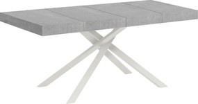 Stół rozkładany 160/264x90 cm Karida Premium cementu nogi białe
