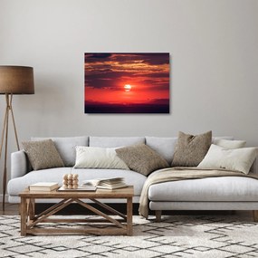 Obraz na szkle - kolorowe słońce (70x50 cm)