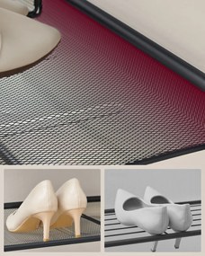 Szafka na buty TAYLOR ARTISAN z czarną konstrukcją, 4 półki