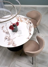 Krzesło tapicerowane K587 VELVET beżowe  HALMAR