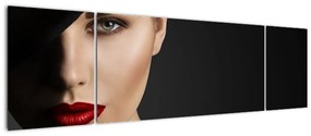 Obraz - Portret kobiety w kapeluszu (170x50 cm)