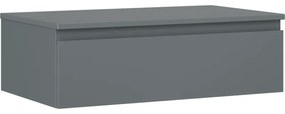 Mexen Orio szafka łazienkowa podumywalkowa 80 cm z blatem, 1 szuflada, grafit mat - 91A10-08023-1-BFC66