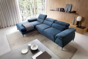 Masseno Narożnik MESTO z funkcją spania i pojemnikiem na pościel Narozniki L, Rozkładana sofa - Niebieski, VOGUE 13