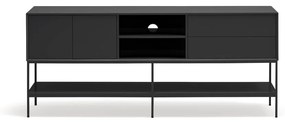 Czarna szafka pod TV 175x74x45 cm Platt – Teulat