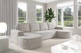 Narożnik MOLLY XL wolnostojący układ U z funkcją spania w tkaninie Curio 02 DomoHome