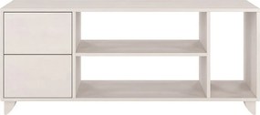 Drewniana szafka Rtv bukowa Viveca Na Nóżkach/ Biały