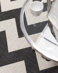 Dywan Modern Chevron black/beige160x230cm