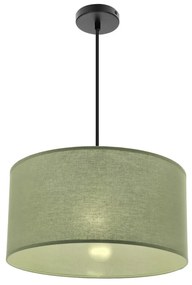 Zielona lampa wisząca z tekstylnym kloszem ø 40 cm Shanti – Candellux Lighting